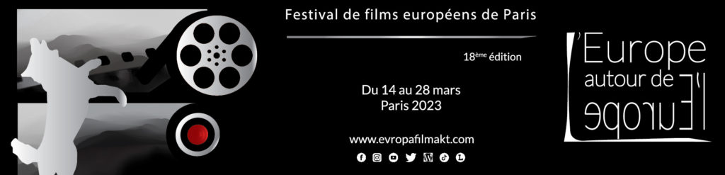 Bannière du Festival des films européens de Paris 2023.