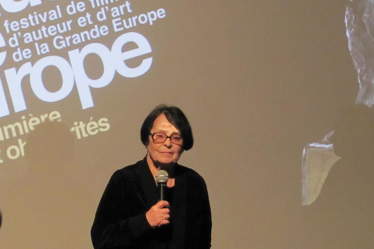Kira Mouratova lors de sa venue en tant qu’invitée d’honneur au festival L’Europe autour de l’Europe 2014.